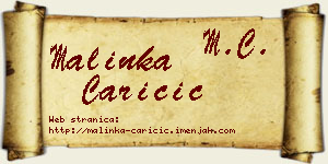 Malinka Caričić vizit kartica